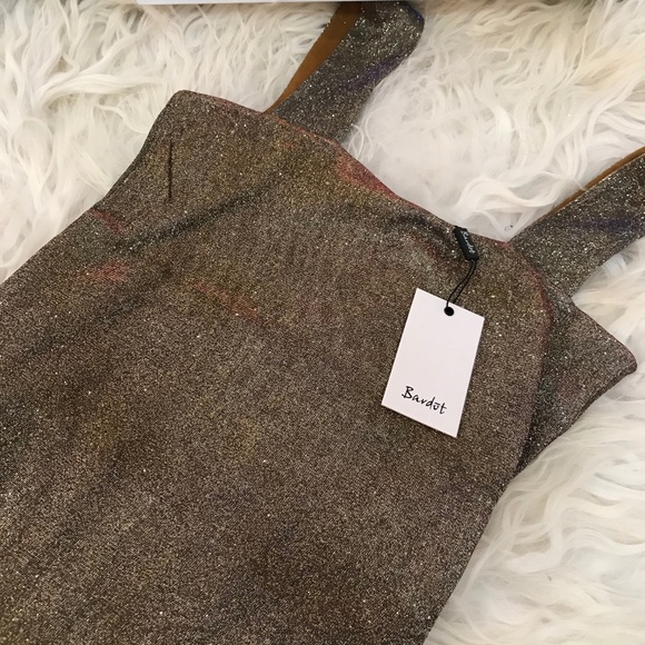 Bardot Womens Mimi Glitter Sheath Party Dress - Picture 6 of 8